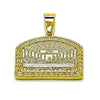 Dije Religioso 05.120.0095.1 Oro Laminado, Diamantado, Dos Tonos