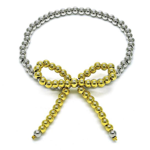 Pulsera Elegante 03.341.0220.1.07 Oro Laminado, Diseño de Arco y Bead Expandible, Diseño de Arco, Pulido, Dos Tonos
