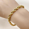 Pulsera Básica 03.435.0006.09 Acero Inoxidable, Diseño de Rope, Pulido, Dorado