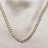 Gargantilla Básica 04.213.0340.24 Oro Laminado, Diseño de Cubana Pave, Diamantado, Dorado