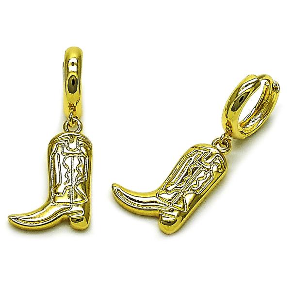 Arete Colgante 02.341.0251 Oro Laminado, Diseño de Zapato, Pulido, Dorado