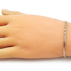 Pulsera Básica 5.222.026.07 Oro Laminado, Diseño de Mariner, Diamantado, Dorado