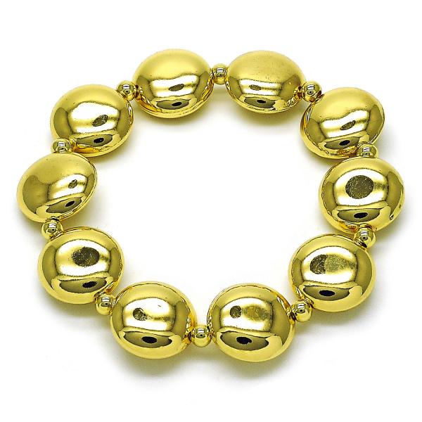 Pulsera Elegante 03.341.2289.07 Oro Laminado, Diseño de Bola, Pulido, Dorado