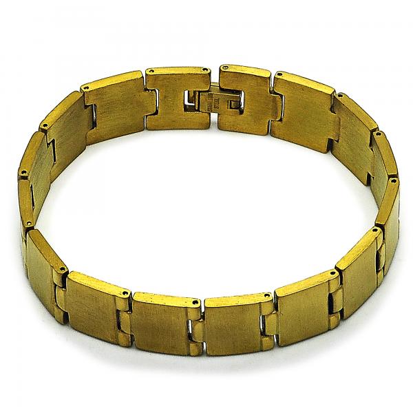 Pulsera Solida 03.114.0295.1.08 Acero Inoxidable, Pulido, Dorado