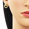 Arete Dormilona 02.196.0186 Oro Laminado, Pulido, Dorado