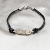 Pulsera Elegante 03.63.22131.07 Acero Inoxidable, Diseño de Infinito, con Cristal Blanca, Pulido, Oro Rosado