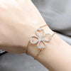 Pulsera Elegante 03.63.22109.07 Acero Inoxidable, Diseño de Trebol de Cuatro Hojas, con Cristal Blanca, Pulido, Oro Rosado