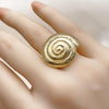 Anillo Elegante 01.282.0002 Oro Laminado, Diseño de Caracol, Pulido, Dorado