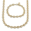 Collar y Pulso 06.63.0300 Oro Laminado, Diseño de Puff Mariner, Pulido, Dorado