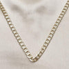 Gargantilla Básica 04.213.0342.24 Oro Laminado, Diseño de Cubana Pave, Pulido, Dorado