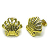 Arete Dormilona 02.282.0045 Oro Laminado, Diseño de Concha, Pulido, Dorado
