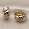 Argolla Huggie 02.195.0187.2.16 Oro Laminado, Pulido, Tricolor