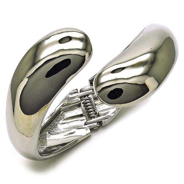 Aro Individual 07.215.0009.1.05 Rodio Laminado, Diseño de Gota, Pulido, Rodinado