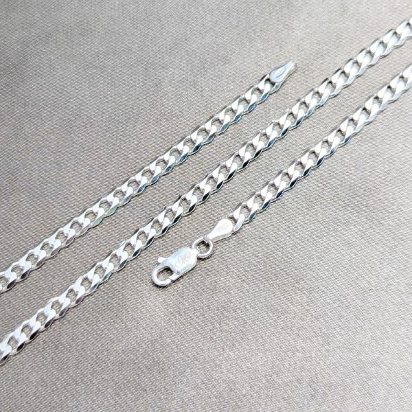Gargantilla Básica 04.420.0031.24 Plata Rodinada, Diseño de Cubana, Pulido, Plateado