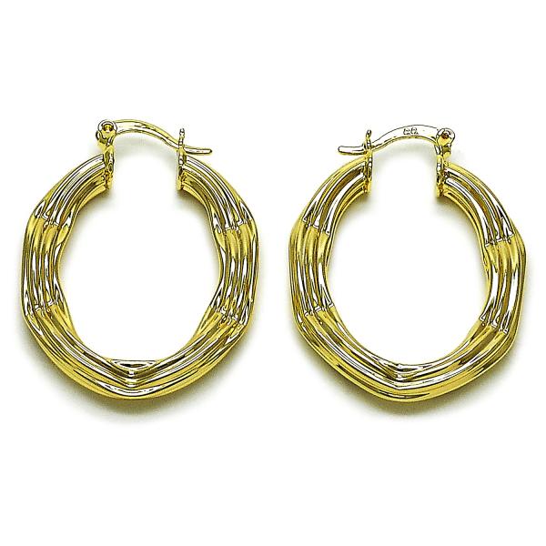 Argolla Mediana 02.170.0570.30 Oro Laminado, Diseño de Hueco, Pulido, Dorado