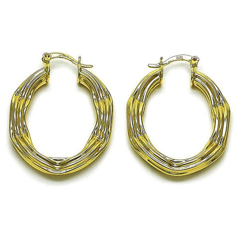 Argolla Mediana 02.170.0570.30 Oro Laminado, Diseño de Hueco, Pulido, Dorado