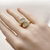 Anillo Multi Piedra 01.266.0069 Oro Laminado, con Zirconia Cubica Blanca, Pulido, Dorado