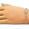 Pulsera Elegante 03.213.0350.08 Oro Laminado, Diseño de Guadalupe y Cruz, Diseño de Guadalupe, Pulido, Dorado