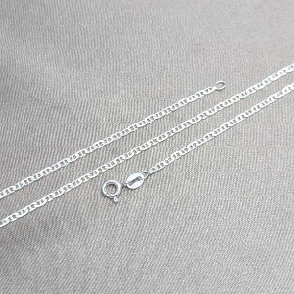 Gargantilla Básica 04.420.0024.16 Plata Rodinada, Diseño de Mariner, Pulido, Plateado