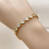 Pulsera Elegante 03.283.0473.07 Oro Laminado, Diseño de Corazon y Mariposa, Diseño de Corazon, con Zirconia Cubica Blanca, Pulido, Dorado