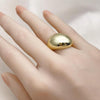 Anillo Elegante 01.341.0148 Oro Laminado, Diseño de Chunky, Pulido, Dorado