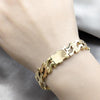 Pulsera Solida 03.63.22955.08 Acero Inoxidable, Pulido, Dorado