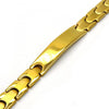 Pulsera con Placa 03.63.1412.08 Acero Inoxidable, Pulido, Dorado
