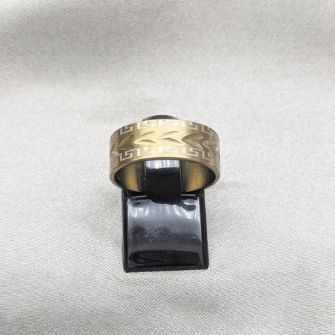 Anillo de Hombre 01.63.0688.11 Acero Inoxidable, Diseño de Oja, Pulido Azul, Dorado