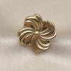 Anillo Elegante 01.282.0004 Oro Laminado, Diseño de Flor, Pulido, Dorado