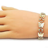 Pulsera Elegante 03.331.0324.08 Oro Laminado, Diseño de Mariposa, Mate, Dorado