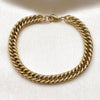 Pulsera Básica 03.435.0004.09 Acero Inoxidable, Diseño de Miami Cubana, Pulido, Dorado