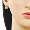 Arete Dormilona 02.163.0386 Oro Laminado, Diamantado, Dorado