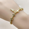 Pulsera Bolo Ajustable 03.341.0237.11 Oro Laminado, Diseño de San Judas y Cruz, Diseño de San Judas, Pulido, Dorado