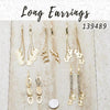 Kit Surtido de 35 Aretes Largos de Oro Laminado al por mayor — SKU 139489