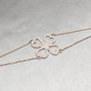 Pulsera Elegante 03.63.22109.07 Acero Inoxidable, Diseño de Trebol de Cuatro Hojas, con Cristal Blanca, Pulido, Oro Rosado