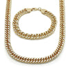 Collar y Pulso 06.331.0007 Oro Laminado, Pulido, Dorado