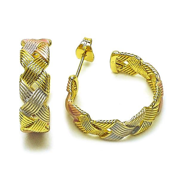 Argolla Pequeña 02.213.0829.25 Oro Laminado, Pulido, Tricolor