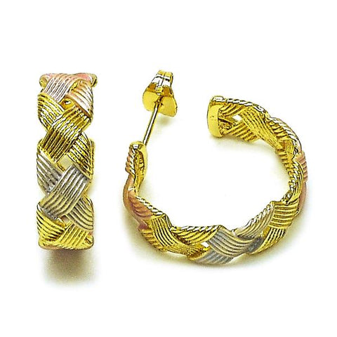 Argolla Pequeña 02.213.0829.25 Oro Laminado, Pulido, Tricolor