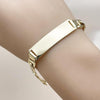 Pulsera con Placa 03.213.0369.08 Oro Laminado, Diseño de Mariner, Diamantado, Dorado