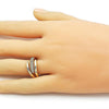 Anillo Multi Piedra 01.266.0067 Oro Laminado, con Micro Pave Blanca, Pulido, Dorado