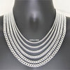 Gargantilla Básica 04.420.0003.18 Plata Rodinada, Diseño de Miami Cubana, Pulido, Plateado