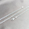 Pulsera Básica 03.420.0029.07 Plata Rodinada, Diseño de Cubana, Pulido, Plateado