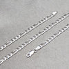Gargantilla Básica 04.420.0014.18 Plata Rodinada, Diseño de Figaro, Pulido, Plateado