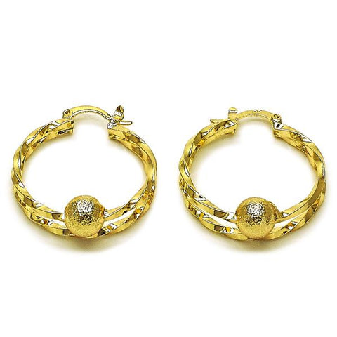 Argolla Mediana 02.170.0558.30 Oro Laminado, Mate, Dorado