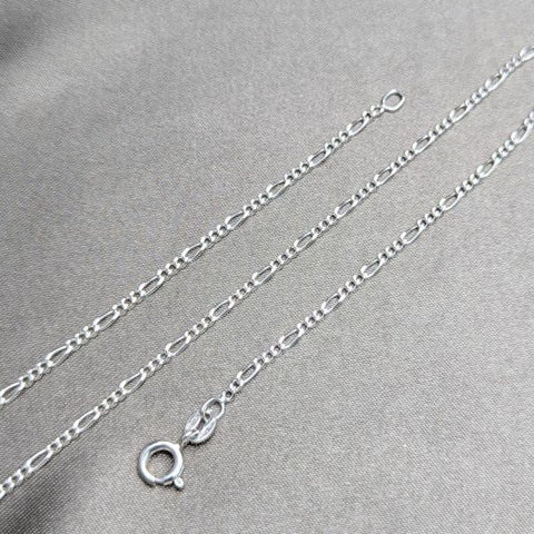 Gargantilla Básica 04.420.0002.18 Plata Rodinada, Diseño de Figaro, Pulido, Plateado