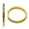Argolla Huggie 02.195.0297.1.30 Oro Laminado, con Zirconia Cubica Amatista, Pulido, Dorado