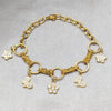 Pulsera Elegante 03.63.22108.07 Acero Inoxidable, Diseño de Mariposa, con Cristal Blanca, Pulido, Dorado
