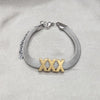 Pulsera Elegante 03.63.22133.09 Acero Inoxidable, Pulido, Dos Tonos