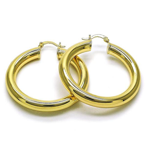 Argolla Mediana 02.170.0088.45 Oro Laminado, Diseño de Hueco, Pulido, Dorado