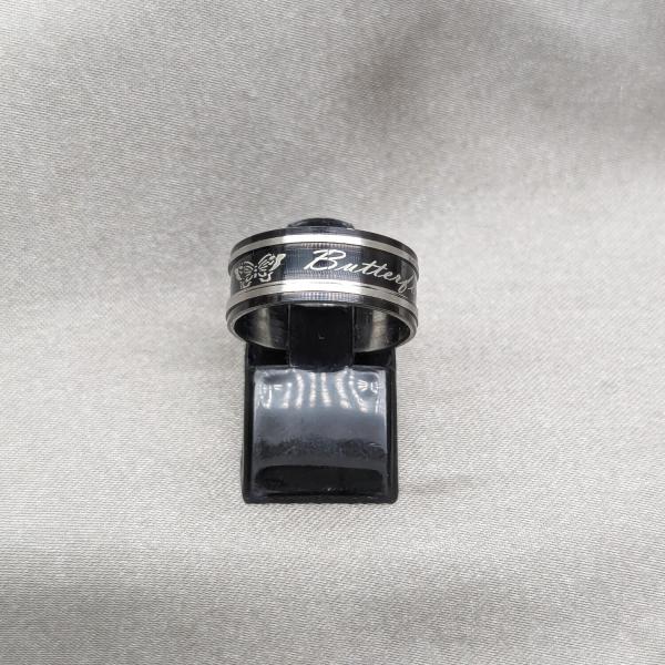 Anillo de Hombre 01.63.0709.08 Acero Inoxidable, Diseño de Estrella y Calavera, Diseño de Estrella, Pulido, Rodinado Negro